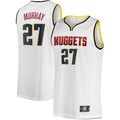 tocy D.Nuggets #27 Jamal Murray  White Fast Break Player Jerseys - Association Edition