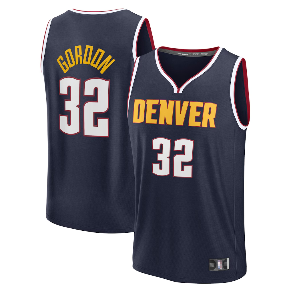 tocy D.Nuggets #32 Aaron Gordon Navy Fast Break Replica Jerseys - Icon Edition