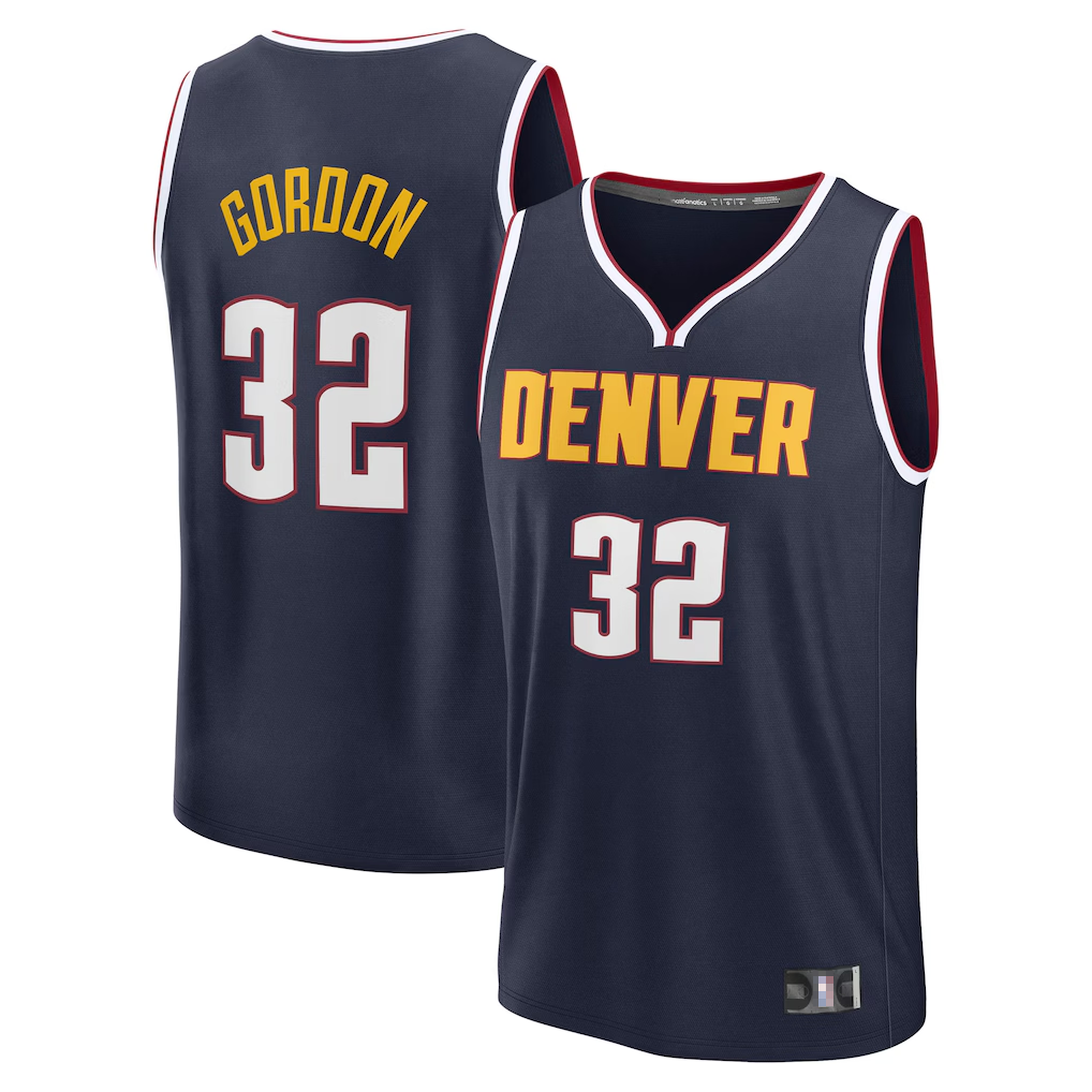 tocy D.Nuggets #32 Aaron Gordon Navy Fast Break Replica Player Jerseys - Icon Edition