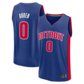 tocy D.Pistons #0 Jalen Duren  Blue Fast Break Replica Jerseys - Icon Edition