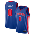 tocy D.Pistons #0 Jalen Duren Blue Swingman Jerseys - Icon Edition