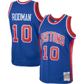tocy D.Pistons #10 Dennis Rodman Mitchell & Ness Royal 198889 Hardwood Classics Swingman Jerseys