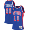 tocy D.Pistons #11 Isiah Thomas Mitchell & Ness Blue 198889 Hardwood Classics Swingman Jerseys