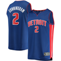 tocy D.Pistons #2 Cade Cunningham  Blue 2021 Draft First Round Pick Fast Break Replica Jerseys - Icon Edition