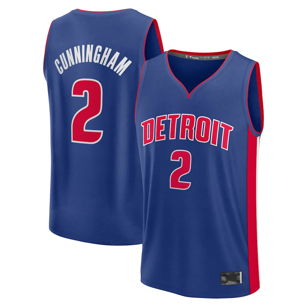 tocy D.Pistons #2 Cade Cunningham  Blue Fast Break Replica Player Jerseys - Icon Edition