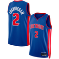 tocy D.Pistons #2 Cade Cunningham Blue Swingman Jerseys - Icon Edition