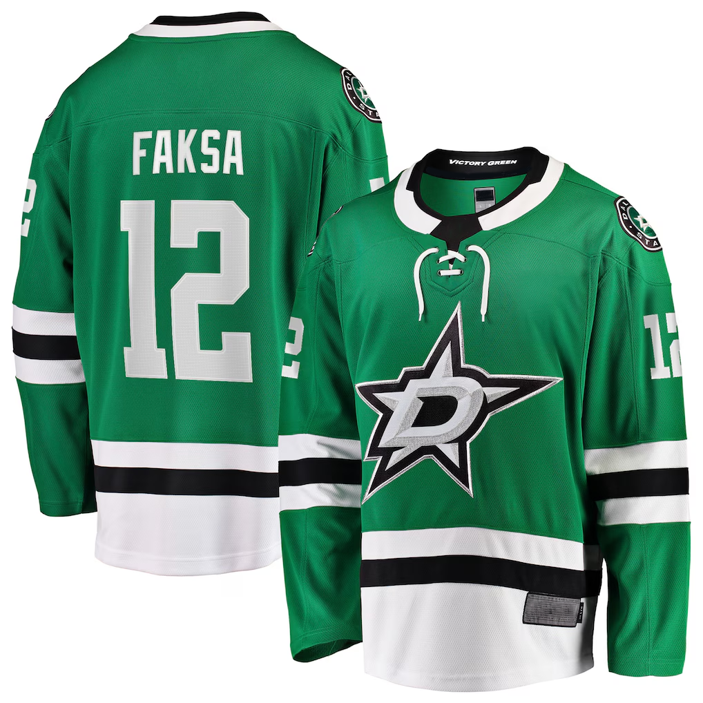 Tocy D.Stars #12 Radek Faksa Kelly Green Home Breakaway Jerseys