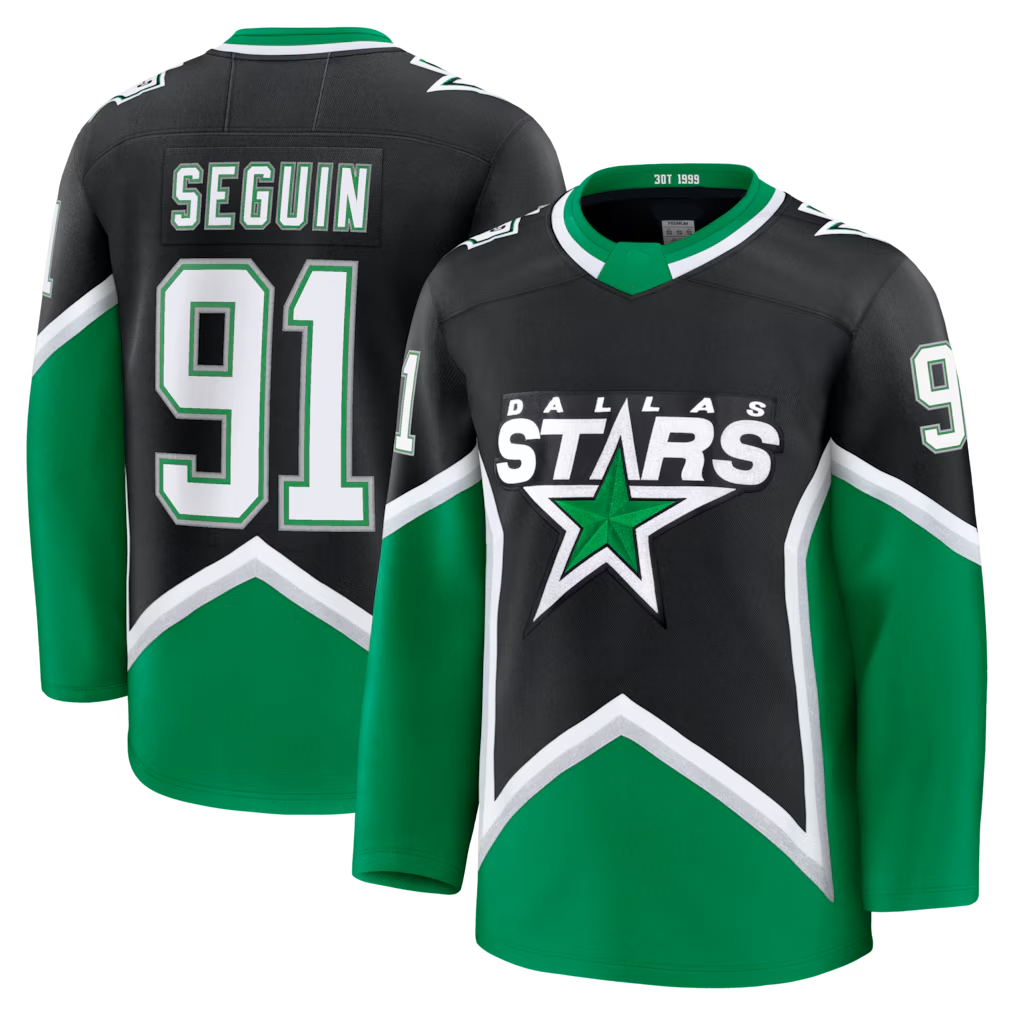 Tocy D.Stars #91 Tyler Seguin Black Alternate Premium Jerseys