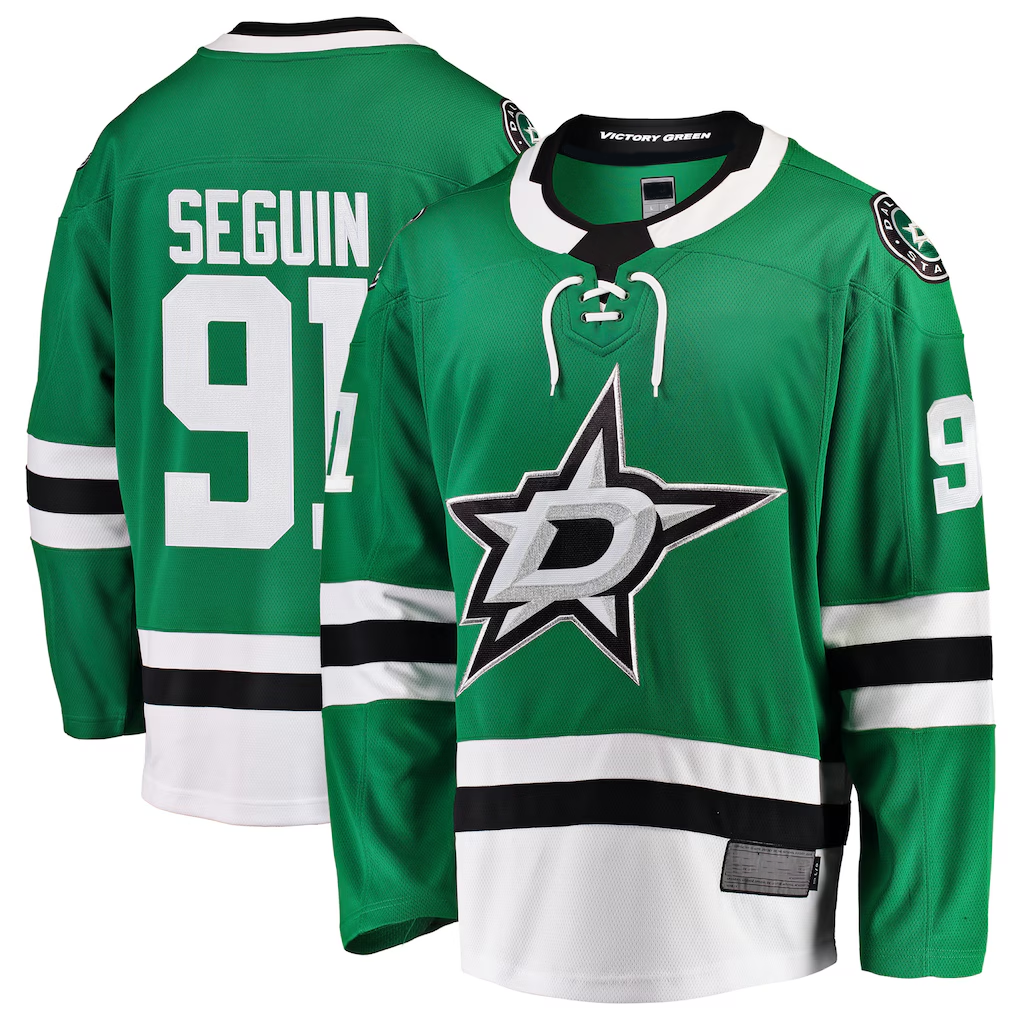 Tocy D.Stars #91 Tyler Seguin Green Breakaway Player Jerseys