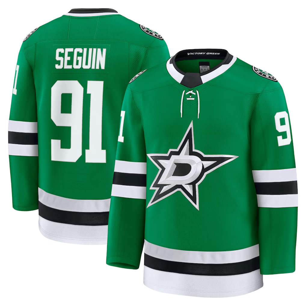 Tocy D.Stars #91 Tyler Seguin Kelly Green Home Premium Jerseys