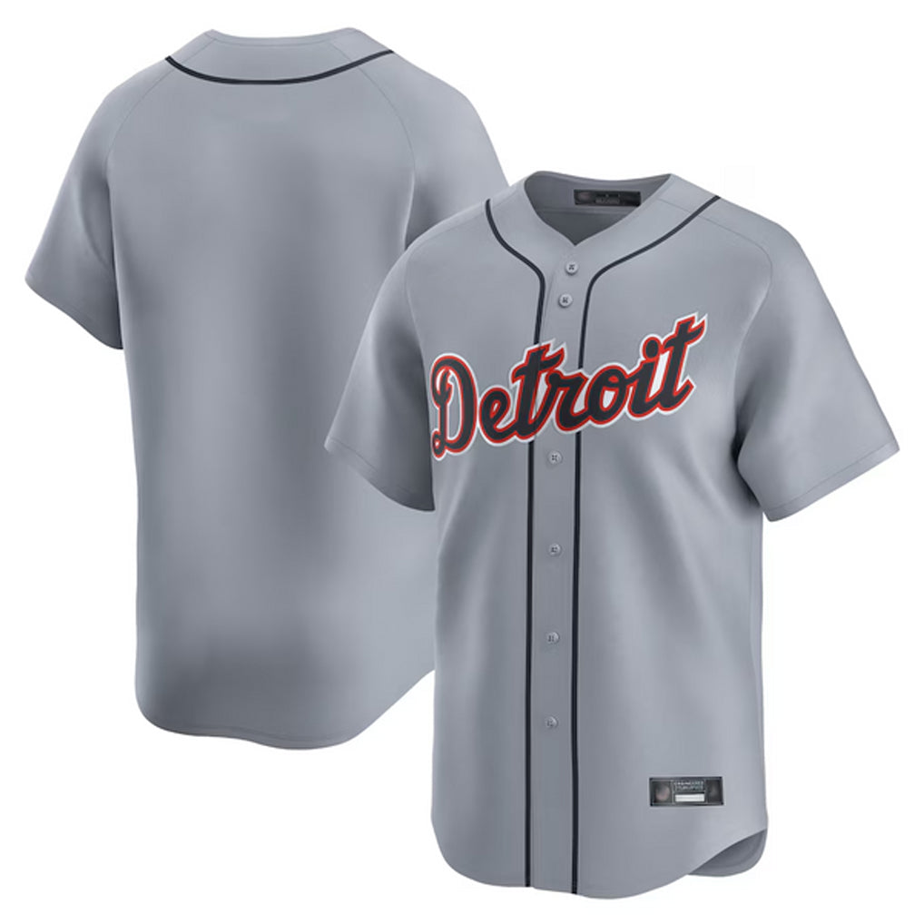 tocy D.Tigers Gray Home Limited Blank Player Stitched Jerseys