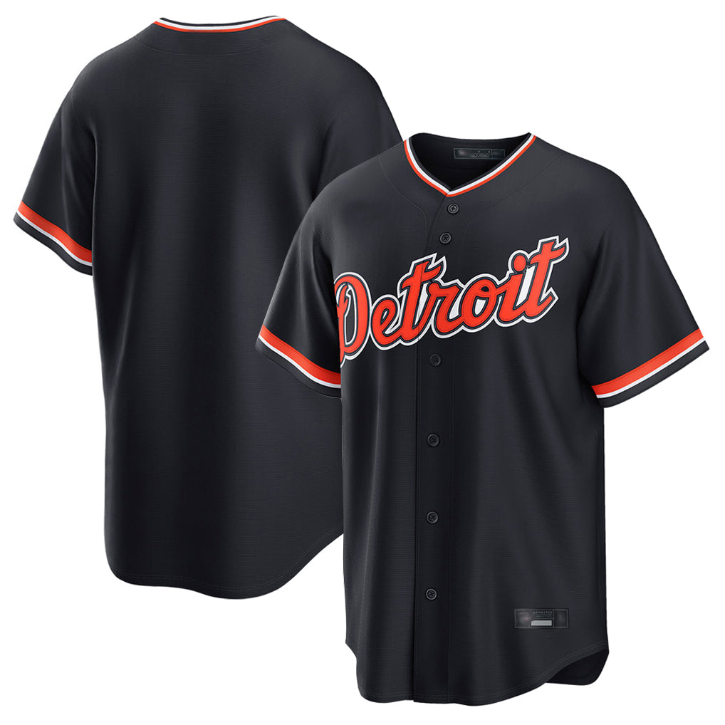 tocy D.Tigers Navy Home Game Blank Player Stitched Jerseys