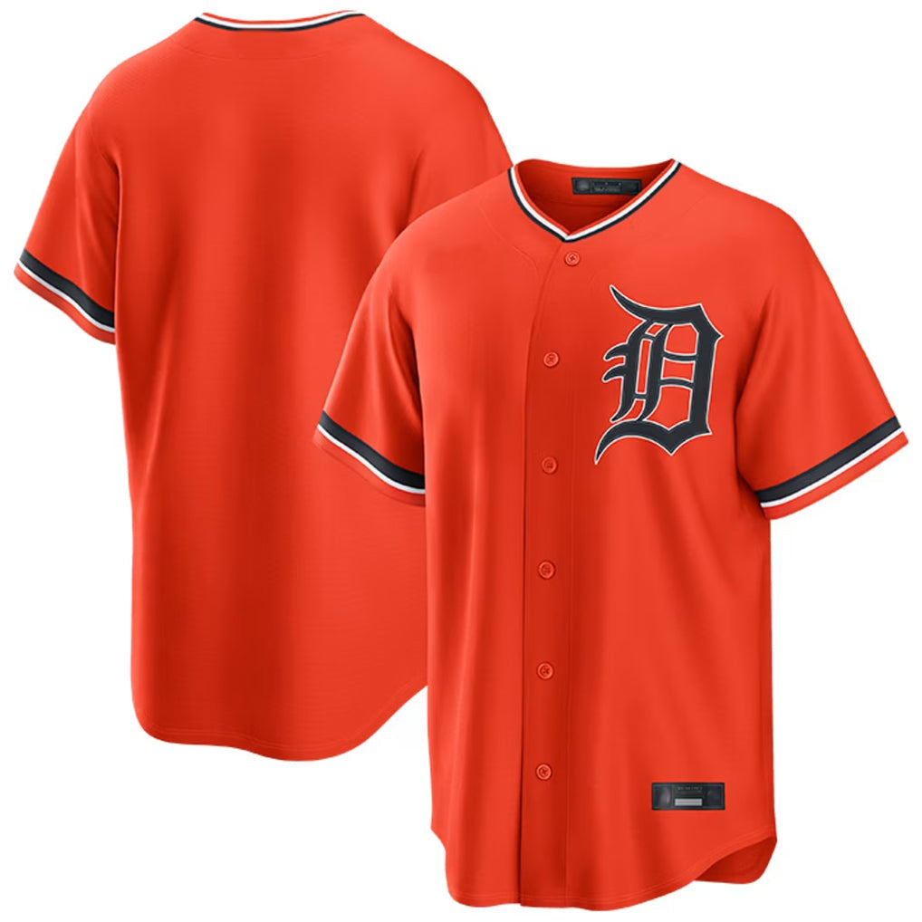 tocy D.Tigers Orange Home Game Blank Player Stitched Jerseys