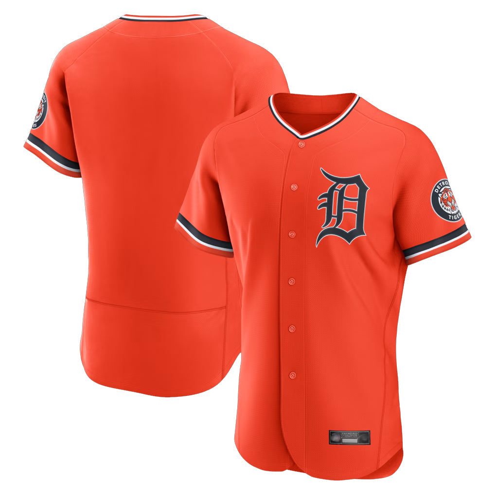 tocy D.Tigers Orange Limited Elite Home Blank Player Stitched Jerseys