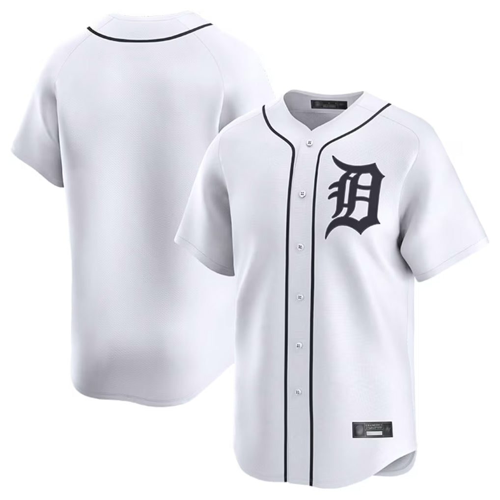 tocy D.Tigers White Home Limited Blank Player Stitched Jerseys