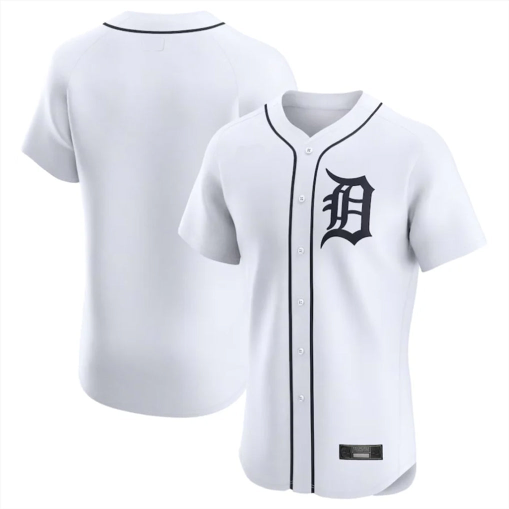 tocy D.Tigers White Limited Elite Home Blank Player Stitched Jerseys