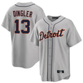 tocy D.Tigers #13 Dillon Dingler Player Gray Home Game Stitched Jerseys