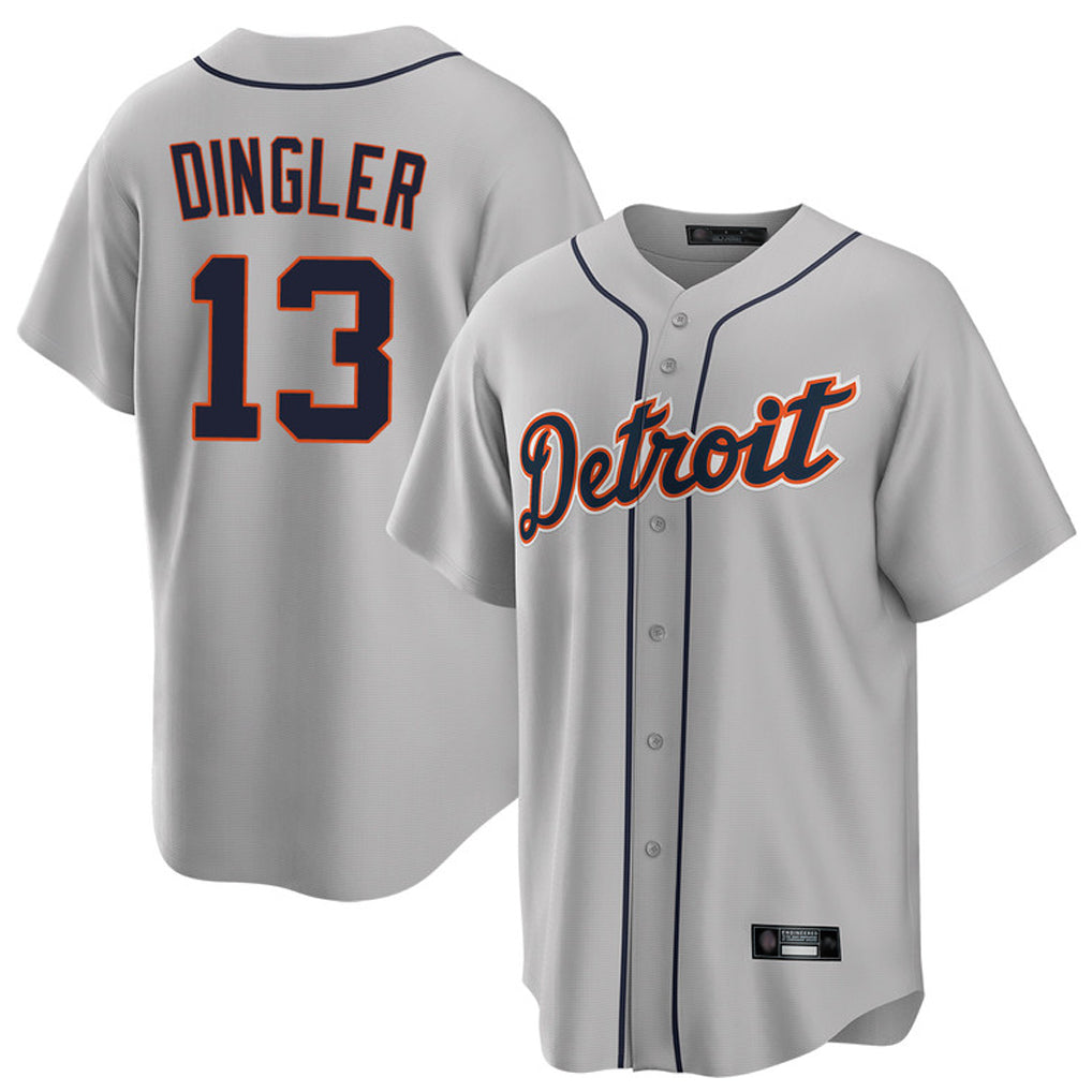 tocy D.Tigers #13 Dillon Dingler Player Gray Home Game Stitched Jerseys