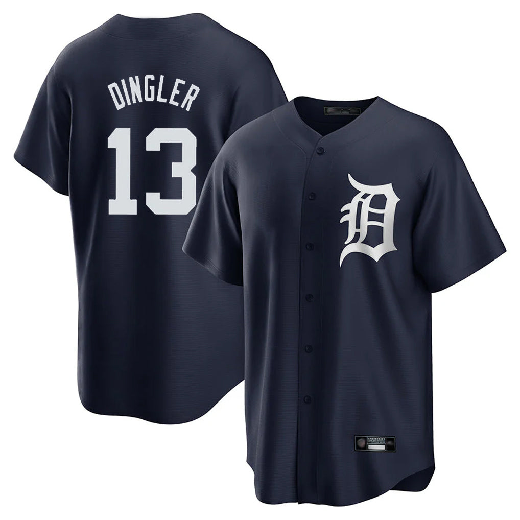 tocy D.Tigers #13 Dillon Dingler Player Navy Game Home Stitched Jerseys