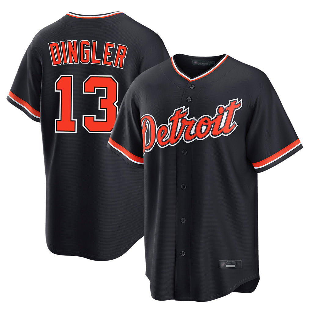 tocy D.Tigers #13 Dillon Dingler Player Navy Home Game Stitched Jerseys