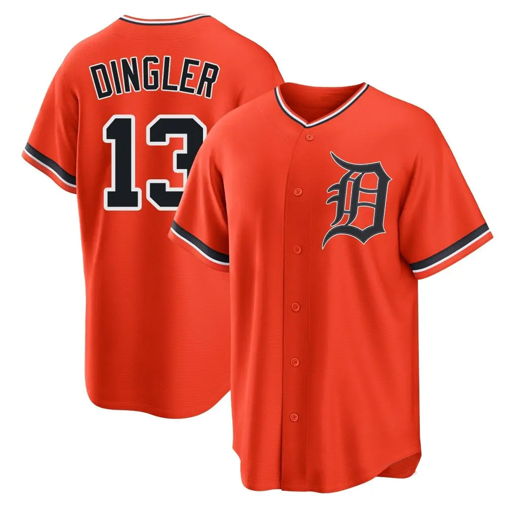 tocy D.Tigers #13 Dillon Dingler Player Orange Home Game Stitched Jerseys