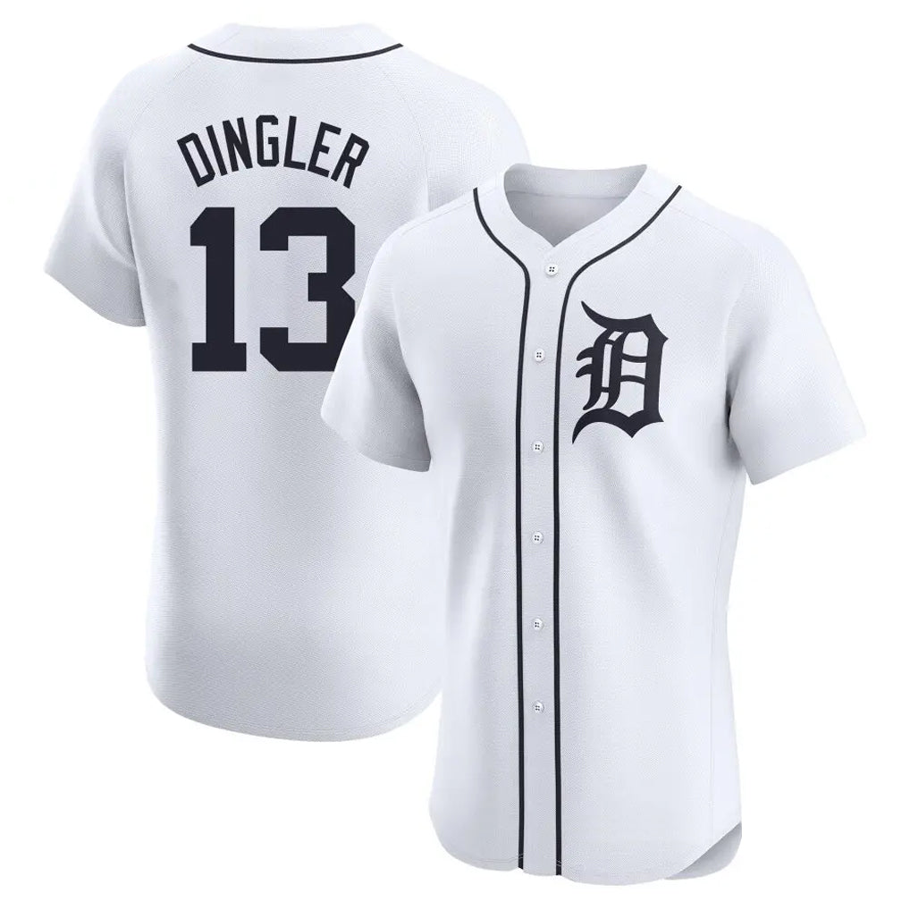 tocy D.Tigers #13 Dillon Dingler Player White Limited Elite Home Stitched Jerseys
