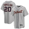 tocy D.Tigers #20 Spencer Torkelson Player Gray Home Game Stitched Jerseys