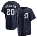 tocy D.Tigers #20 Spencer Torkelson Player Navy Game Home Stitched Jerseys