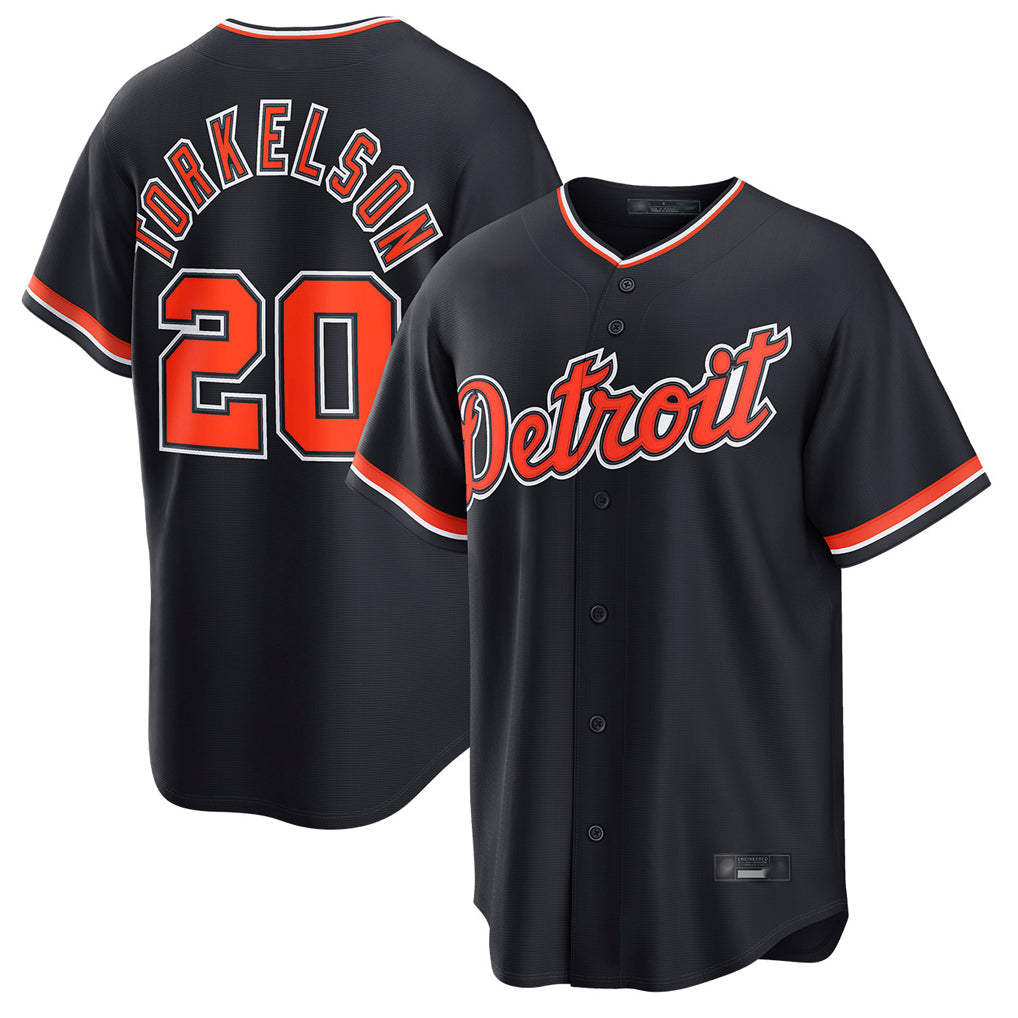 tocy D.Tigers #20 Spencer Torkelson Player Navy Home Game Stitched Jerseys