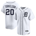 tocy D.Tigers #20 Spencer Torkelson Player White Home Limited Stitched Jerseys