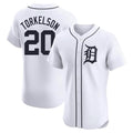tocy D.Tigers #20 Spencer Torkelson Player White Limited Elite Home Stitched Jerseys