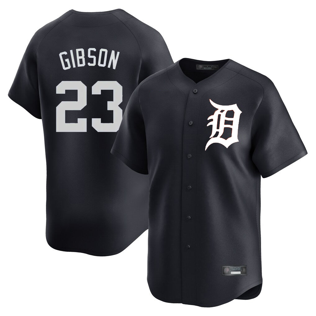 tocy D.Tigers #23 Kirk Gibson Player Navy Home Limited Game Stitched Jerseys