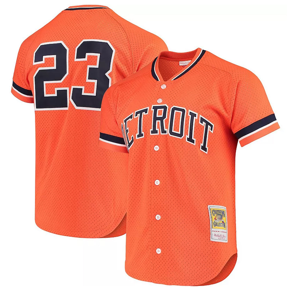 tocy D.Tigers #23 Kirk Gibson Player Orange DMitchell & Ness Cooperstown Collection Batting Limited Stitched Jerseys