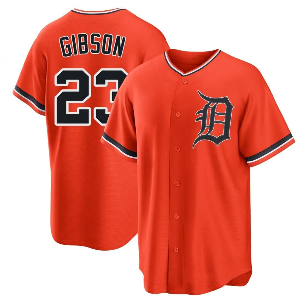tocy D.Tigers #23 Kirk Gibson Player Orange Home Game Stitched Jerseys