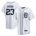 tocy D.Tigers #23 Kirk Gibson Player White Home Game Stitched Jerseys