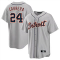tocy D.Tigers #24 Miguel Cabrera Player Gray Home Game Stitched Jerseys
