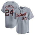 tocy D.Tigers #24 Miguel Cabrera Player Gray Home Limited Stitched Jerseys