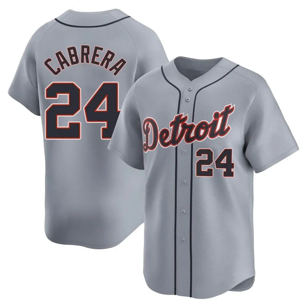 tocy D.Tigers #24 Miguel Cabrera Player Gray Home Limited Stitched Jerseys