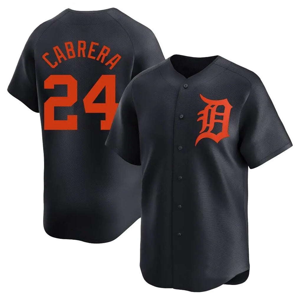 tocy D.Tigers #24 Miguel Cabrera Player Navy Home Limited Stitched Jerseys