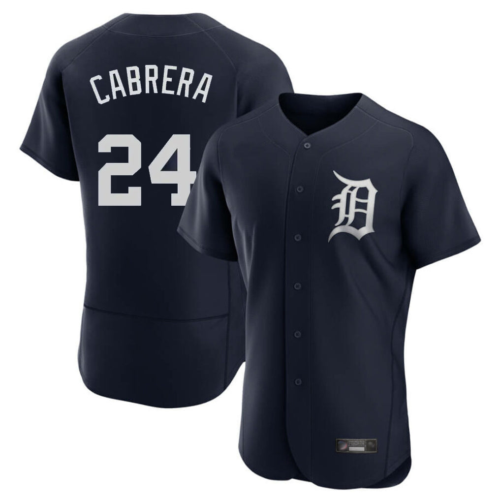 tocy D.Tigers #24 Miguel Cabrera Player Navy Limited Elite Home Stitched Jerseys