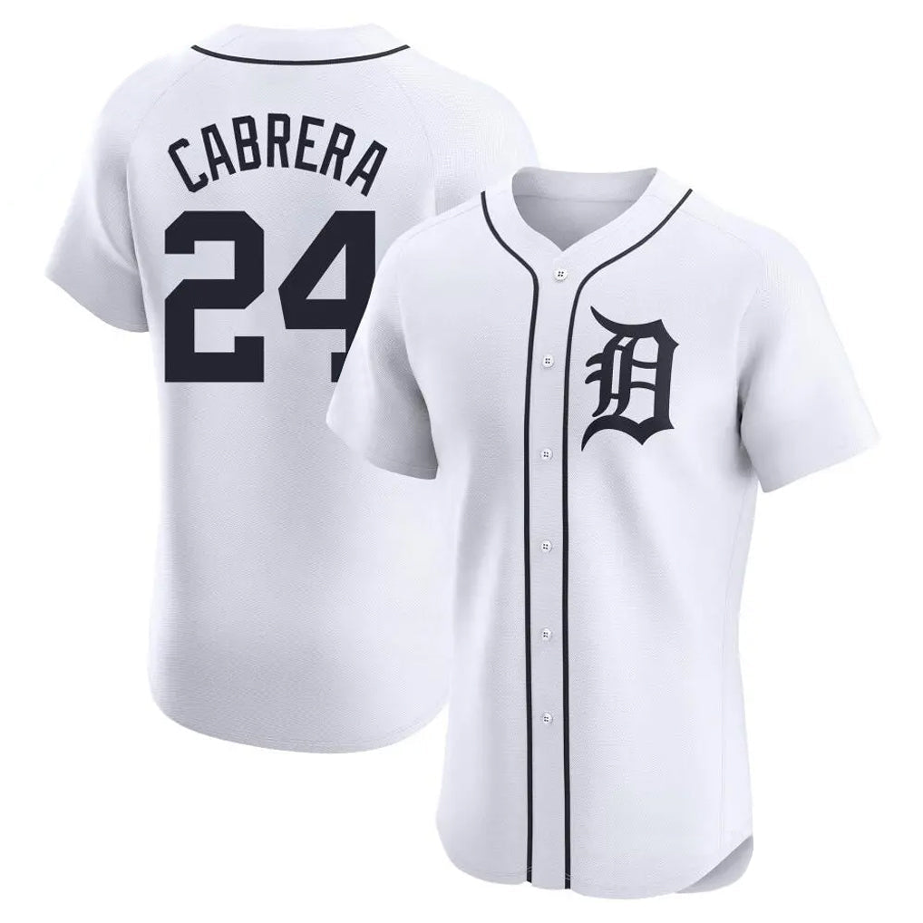 tocy D.Tigers #24 Miguel Cabrera Player White Limited Elite Home Stitched Jerseys