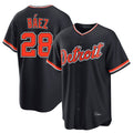 tocy D.Tigers #28 Javier B¡§¡éez Player Navy Home Game Stitched Jerseys