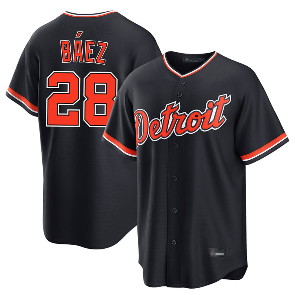 tocy D.Tigers #28 Javier B¡§¡éez Player Navy Home Game Stitched Jerseys