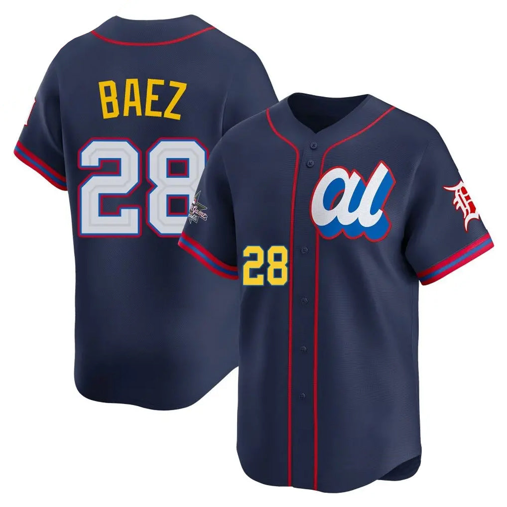 tocy D.Tigers #28 Javier B¡§¡éez Player Navy Limited American League All-Star Edition Stitched Jerseys