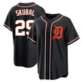 tocy D.Tigers #29 Tarik Skubal Player Black Fashion Out Home Game Stitched Jerseys