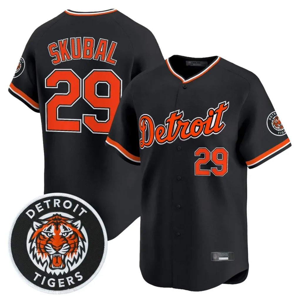 tocy D.Tigers #29 Tarik Skubal Player Black Limited Home Stitched Jerseys