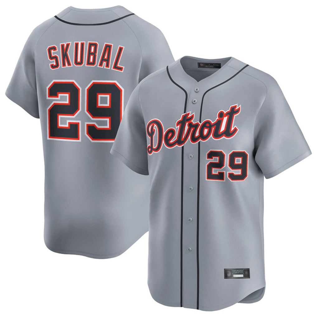 tocy D.Tigers #29 Tarik Skubal Player Gray Home Limited Stitched Jerseys
