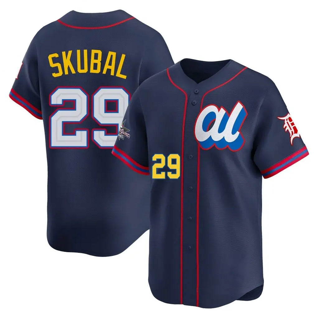 tocy D.Tigers #29 Tarik Skubal Player Navy Limited American League All-Star Edition Stitched Jerseys