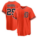 tocy D.Tigers #29 Tarik Skubal Player Orange Home Game Stitched Jerseys
