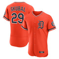 tocy D.Tigers #29 Tarik Skubal Player Orange Limited Elite Home Stitched Jerseys